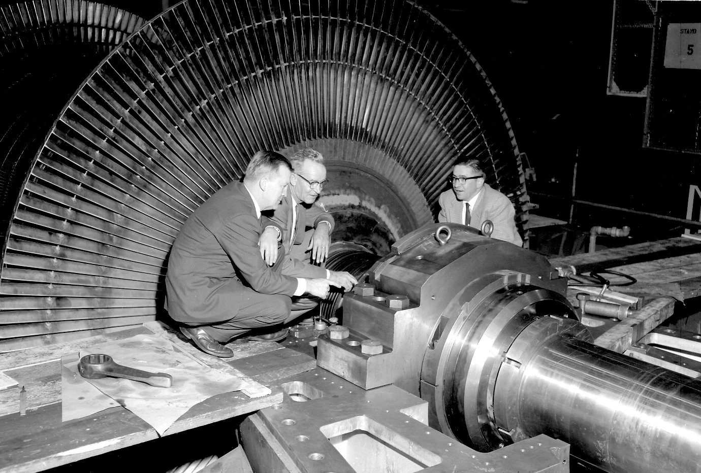 6. The 1970s - A Challenging Time - Visit to the Factory to observe the installation of of a turbine